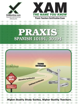 cover image of PRAXIS Spanish 10191, 30194